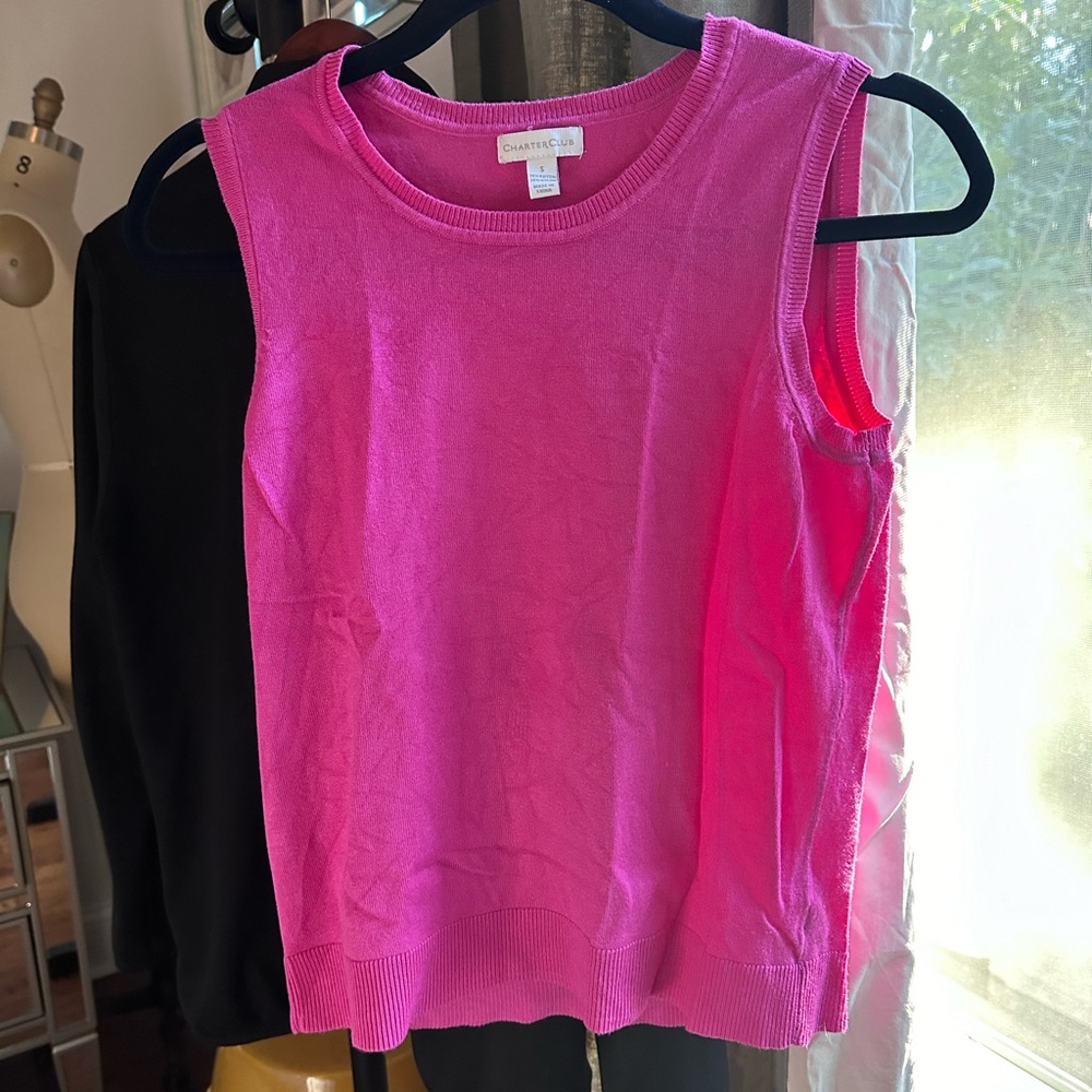 Charter Club knitted top pink - Picture 2 of 5